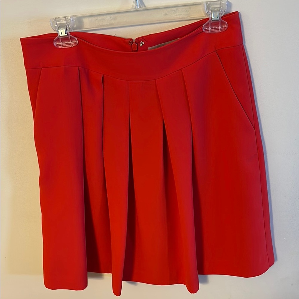 Banana Republic Elegant Red Pleated Skirt